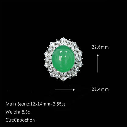 MuShan Jewelry 925 Sterling Silver Ring 5A CZ Gemstones HCD Gemstones Designer Bridal 925 Sterling Silver Ring Accessories