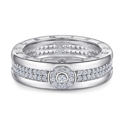 MuShan Jewelry 925 Sterling Silver Rings Bands Engagement Ring 7A Cubic Zirconia Elegant Delicate Anniversary  Women Gift