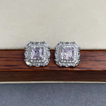 MuShan Jewelry 925 Sterling Silver Stud Earrings Dangle HCD Gemstones Party Cocktail Statement Jewelry Women Earring Fine Jewelr