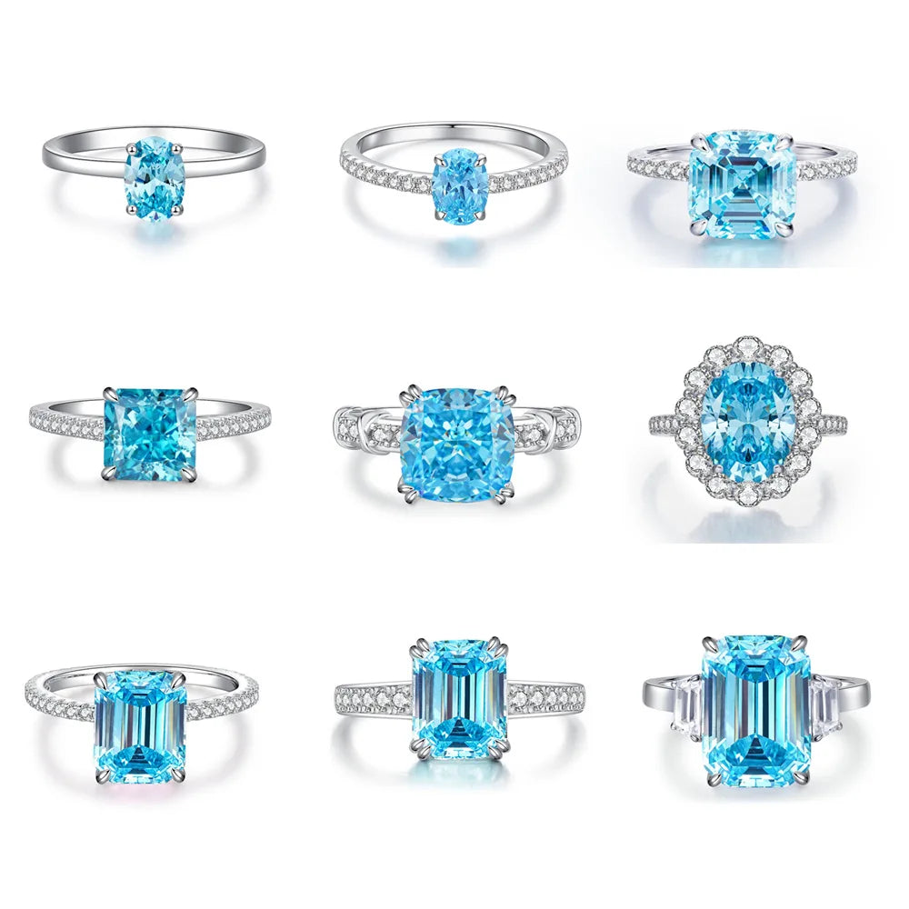 MUSHAN Luxury Jewelry s 925 Sterling Silver Rings For Women CMA Certificate HCD Gemstones Sapphire Ring Bands s925 Fine Jewelry