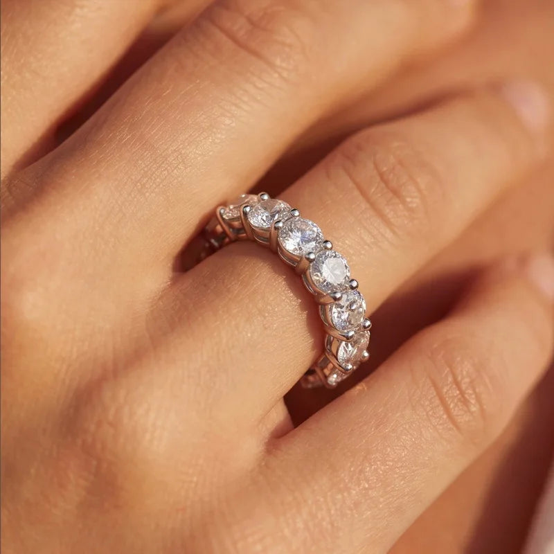 MUSHAN Custom Luxury Diamond Rings Jewelry IGI Certificated for Women 925 Sterling Silver Lab Grown Diamond Ring Band HPHT CVD
