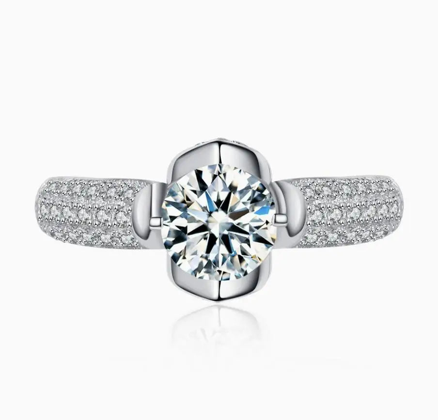 MUSHAN Designer Jewelry 925 Sterling Silver Rings Bands Moissanite Diamond Ring For Women GRA Certificate s925 Fine Jewelry