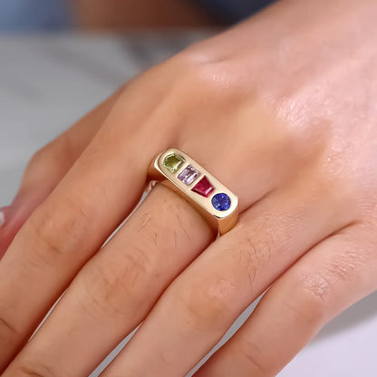 MUSHAN Bespoke Jewelry 14k 18k Gold Ring Band Lab Grown Ruby Sapphire for Women 18K Gold GRC Certificate Rings Fine Jewelry
