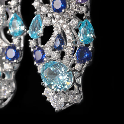 MuShan Jewelry 925 Sterling Silver Earring HCD Diamond High Carbon Gemstones Fine 925 Sterling Silver Earrings Accessories