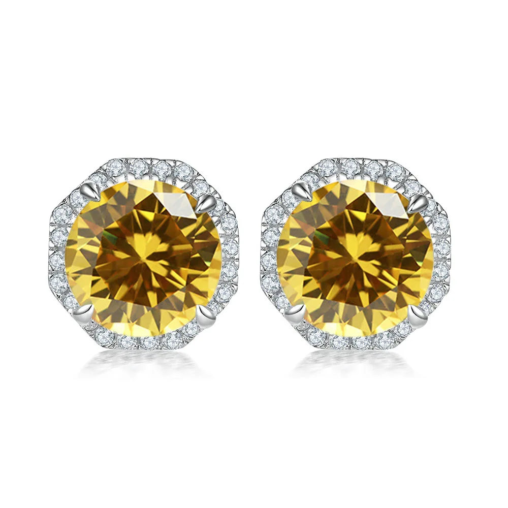MuShan Jewelry 925 Sterling Silver Stud Earrings Dangle High Carbon Diamond Boho Premium Jewelry Women Earring Fine Jewelry