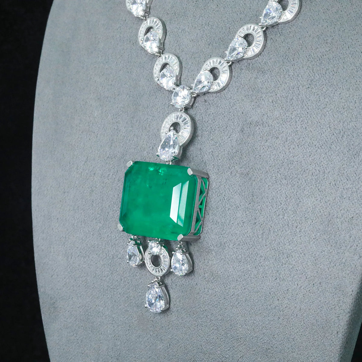 MuShan Jewelry 925 Sterling Silver Necklace Fine HCD Diamond High Carbon Diamond 925 Sterling Silver Necklace Accessories