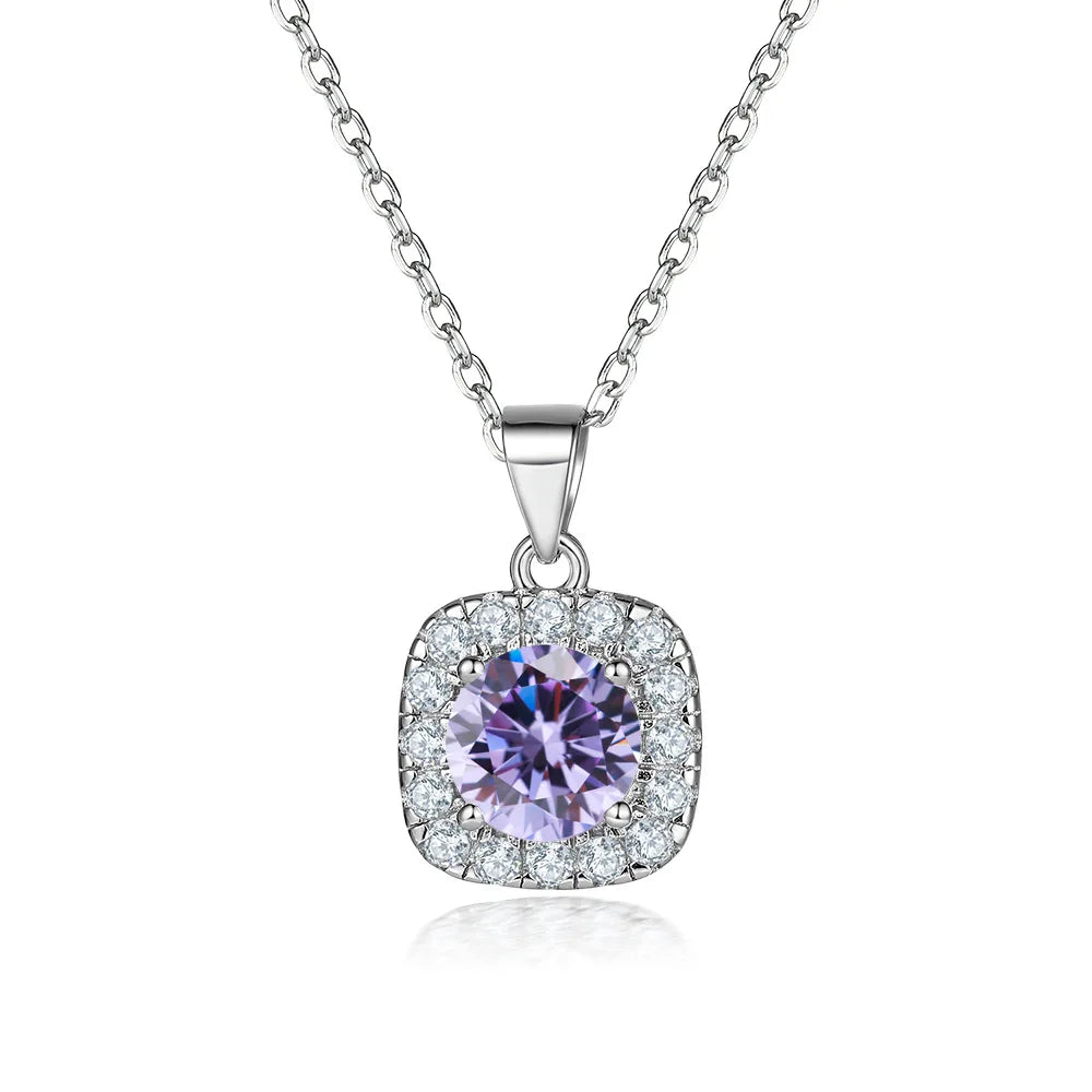 MuShan Luxury Jewelry 925 Sterling Silver Necklace Cubic Zirconia 7A Initial Formal Women Rhodium Plated Premium Jewelry Pendant