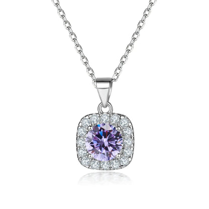 MuShan Luxury Jewelry 925 Sterling Silver Necklace Cubic Zirconia 7A Initial Formal Women Rhodium Plated Premium Jewelry Pendant