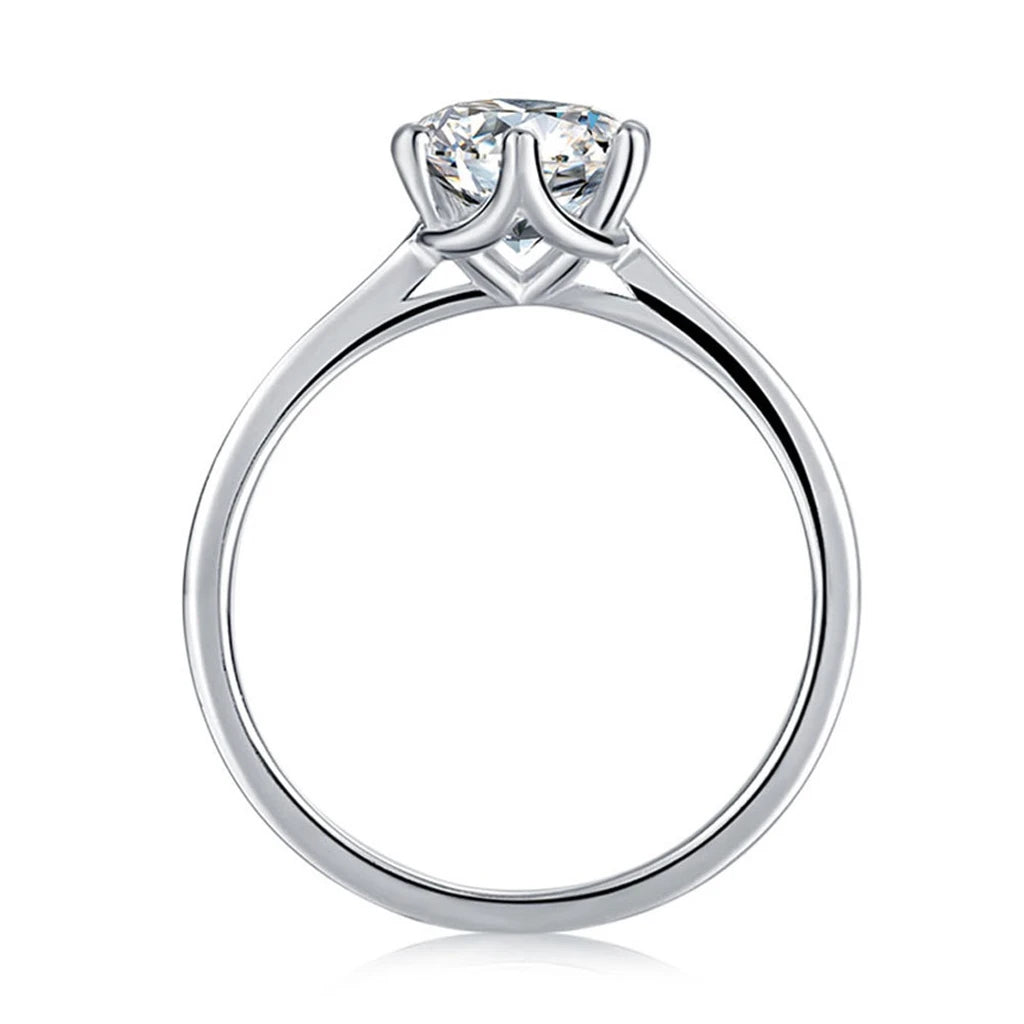 MuShan Jewelry 925 Sterling Silver Ring Moissanite D Color VVS1 Designer Classic Fancy Bold Rings Diamond Accessories