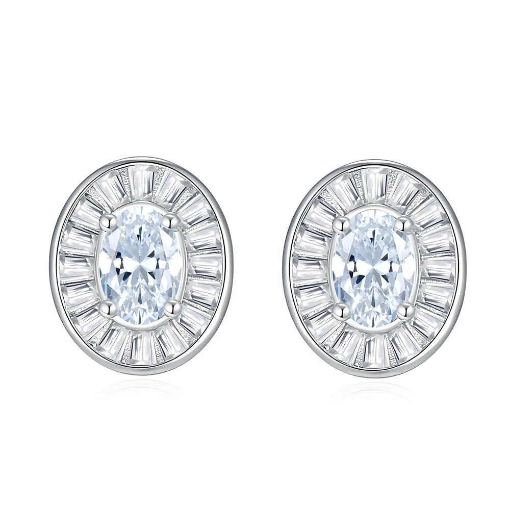 MuShan Jewelry 925 Sterling Silver Stud Earrings Dangle HCD Diamonds Minimalist Best Friend Gift Women Earring Fine Jewelry