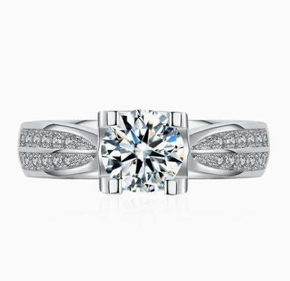 MUSHAN Jewelry 925 Sterling Silver Rings For Women Moissanite Diamond Wedding Ring Bands With GRA Certificate Fine Jewelry
