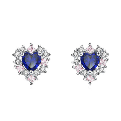 MuShan Jewelry 925 Sterling Silver Stud Earrings Dangle High Carbon Diamond Bridal Shower Modern Women Earring Fine Jewelry