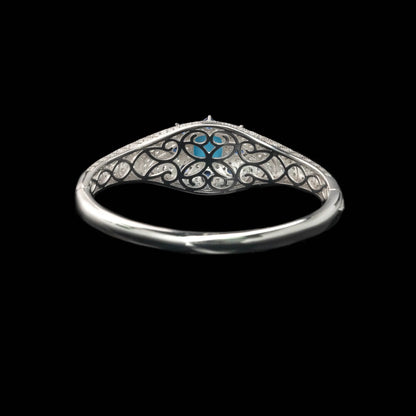 MuShan Jewelry 925 Sterling Silver Bangle 5A CZ Gemstones High Carbon Diamond Luxury 925 Sterling Silver Bangle Accessories