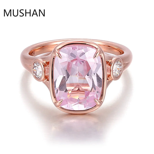 MUSHAN Luxury Custom 14K 18K Gold Rings Band Jewelry With Moissanite Diamond Lab Grown Gemstones Diamond Wedding Ring For Women