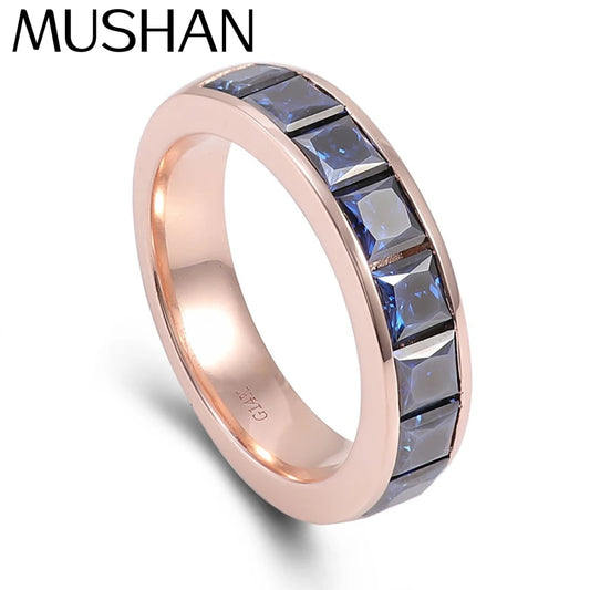 MUSHAN Bespoke Jewelry 10k 14k 18k Gold Ring Band Jewelry Lab Grown Gemstones 18K Gold Women Wedding Party Gift Rings NGTC Test