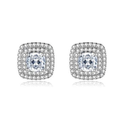 MuShan Jewelry 925 Sterling Silver Stud Earrings Dangle HCD Gemstones Romantic Statement Jewelry Women Earring Fine Jewelry
