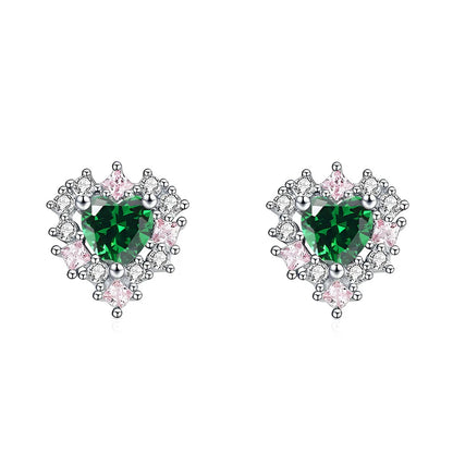 MuShan Jewelry 925 Sterling Silver Stud Earrings Dangle High Carbon Diamond Bridal Shower Modern Women Earring Fine Jewelry