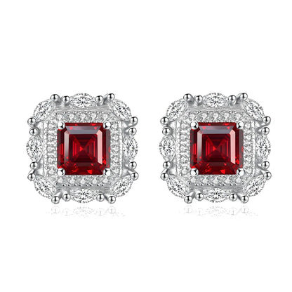 MuShan Jewelry 925 Sterling Silver Stud Earrings Dangle HCD Gemstones Party Cocktail Statement Jewelry Women Earring Fine Jewelr