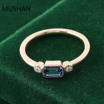 MUSHAN Luxury Custom 14K 18K Gold Rings Band Jewelry With Moissanite Diamond Lab Grown Gemstones Diamond Wedding Ring For Women