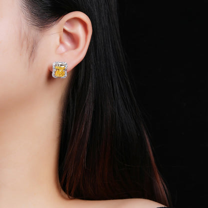 MuShan Jewelry 925 Sterling Silver Earring 5A CZ Gemstones HCD Diamond Fine Timeless 925 Sterling Silver Earring Accessories