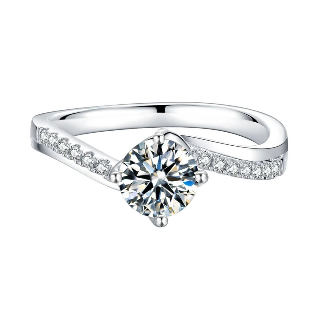 MuShan Jewelry 925 Sterling Silver Ring Moissanite D Color VVS Luxury Winsome Pear 925 Sterling Silver Rings Diamond Accessories