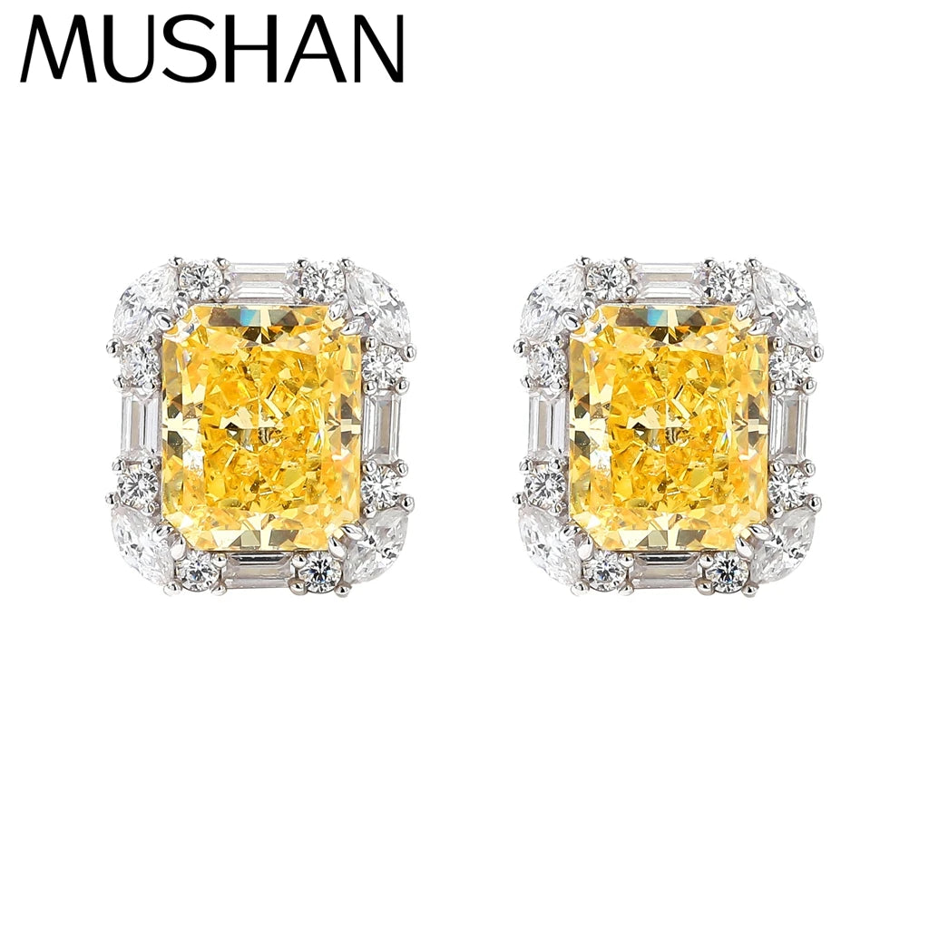 MuShan Jewelry 925 Sterling Silver Earring 5A CZ Gemstones HCD Diamond Fine Timeless 925 Sterling Silver Earring Accessories