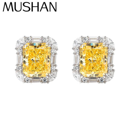 MuShan Jewelry 925 Sterling Silver Earring 5A CZ Gemstones HCD Diamond Fine Timeless 925 Sterling Silver Earring Accessories