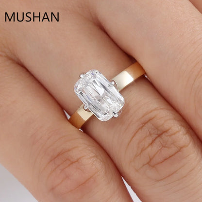 MUSHAN Luxury Custom 14K 18K Gold Rings Band Jewelry With Moissanite Diamond Lab Grown Gemstones Diamond Wedding Ring For Women