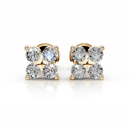 MUSHAN Bespoke Luxury Jewelry 925 Sterling Silver Stud Earrings D Color VVS1 Moissanite Diamond Earrings for Women MST Patent