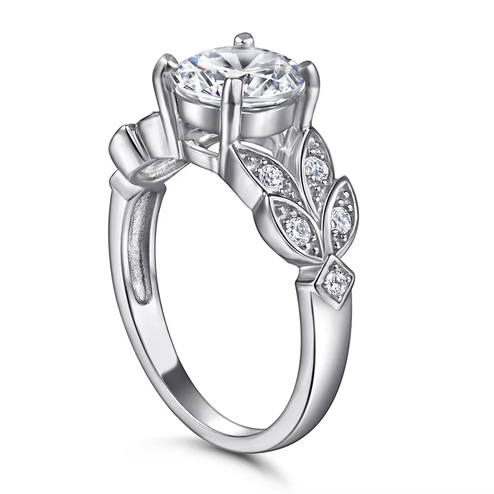 MuShan Brand Jewelry 925 Sterling Silver Ring Zircon 7A Grade Marquise Bridal for Her 18K Real Gold Plated Fine Jewelry Rings