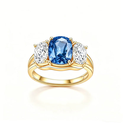 MUSHAN Custom Jewelry 925 Sterling Silver Ring Lab Red Ruby Oval Vintage Ring for Women 18K Gold Plated Anniversary Rings