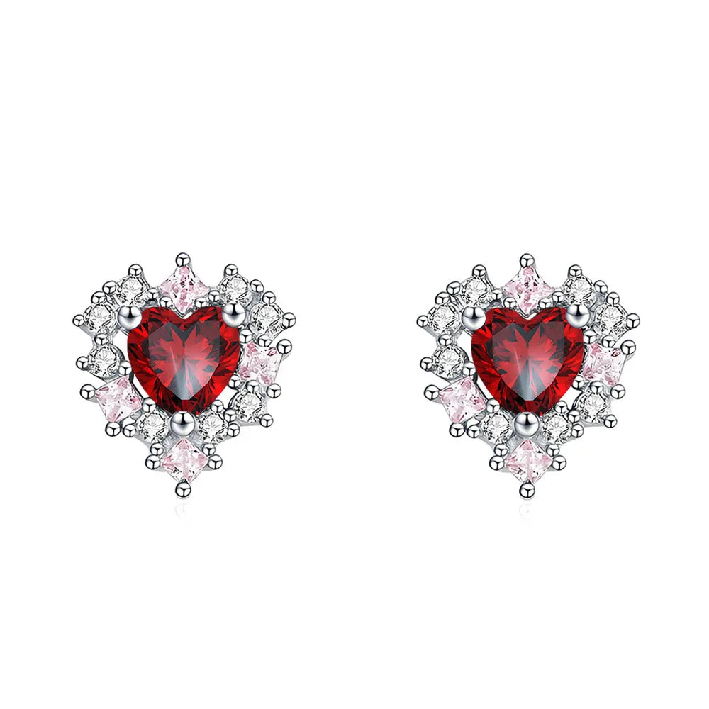 MuShan Jewelry 925 Sterling Silver Stud Earrings Dangle High Carbon Diamond Bridal Shower Modern Women Earring Fine Jewelry