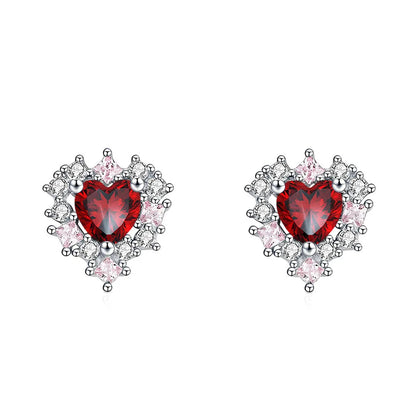 MuShan Jewelry 925 Sterling Silver Stud Earrings Dangle High Carbon Diamond Bridal Shower Modern Women Earring Fine Jewelry