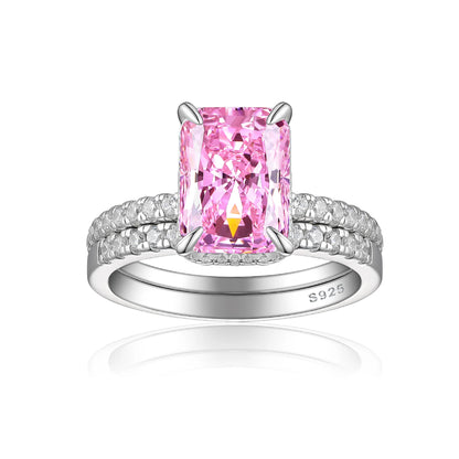 MuShan Luxury Jewelry 925 Sterling Silver Ring Cubic Zirconia 7A Oval Romantic for Her Rhodium Plated Fine Jewelry Rings