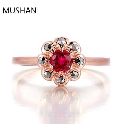 MUSHAN Luxury Custom 14K 18K Gold Rings Band Jewelry With Moissanite Diamond Lab Grown Gemstones Diamond Wedding Ring For Women