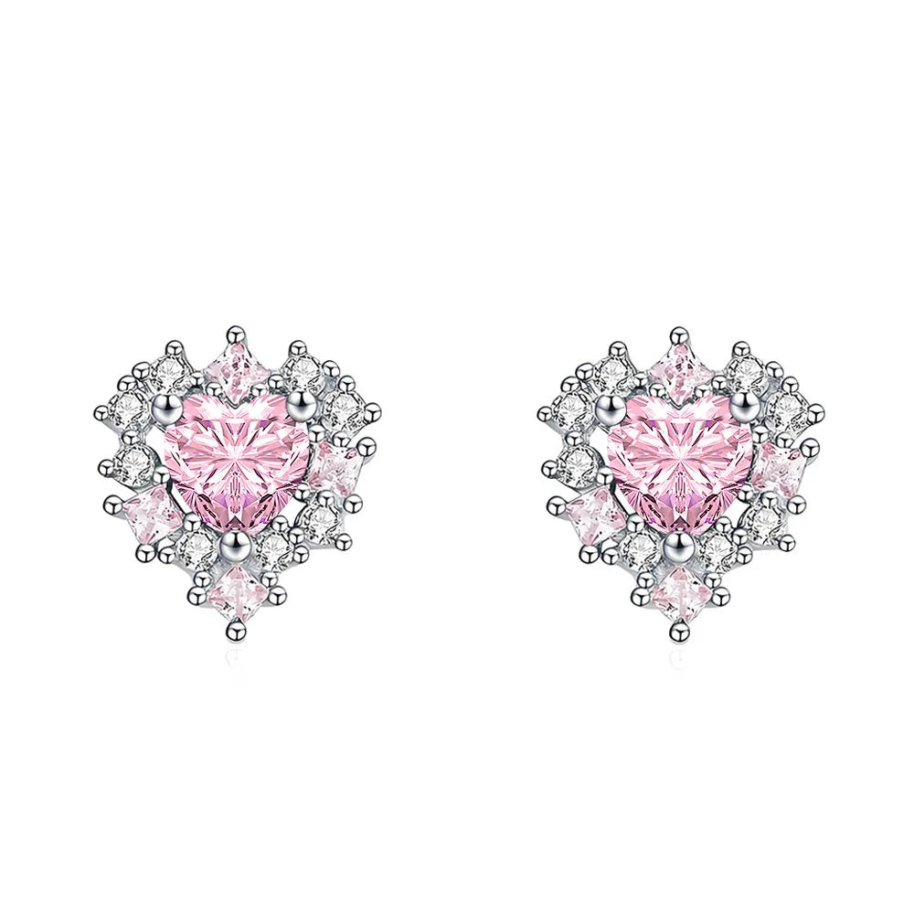 MuShan Jewelry 925 Sterling Silver Stud Earrings Dangle High Carbon Diamond Bridal Shower Modern Women Earring Fine Jewelry
