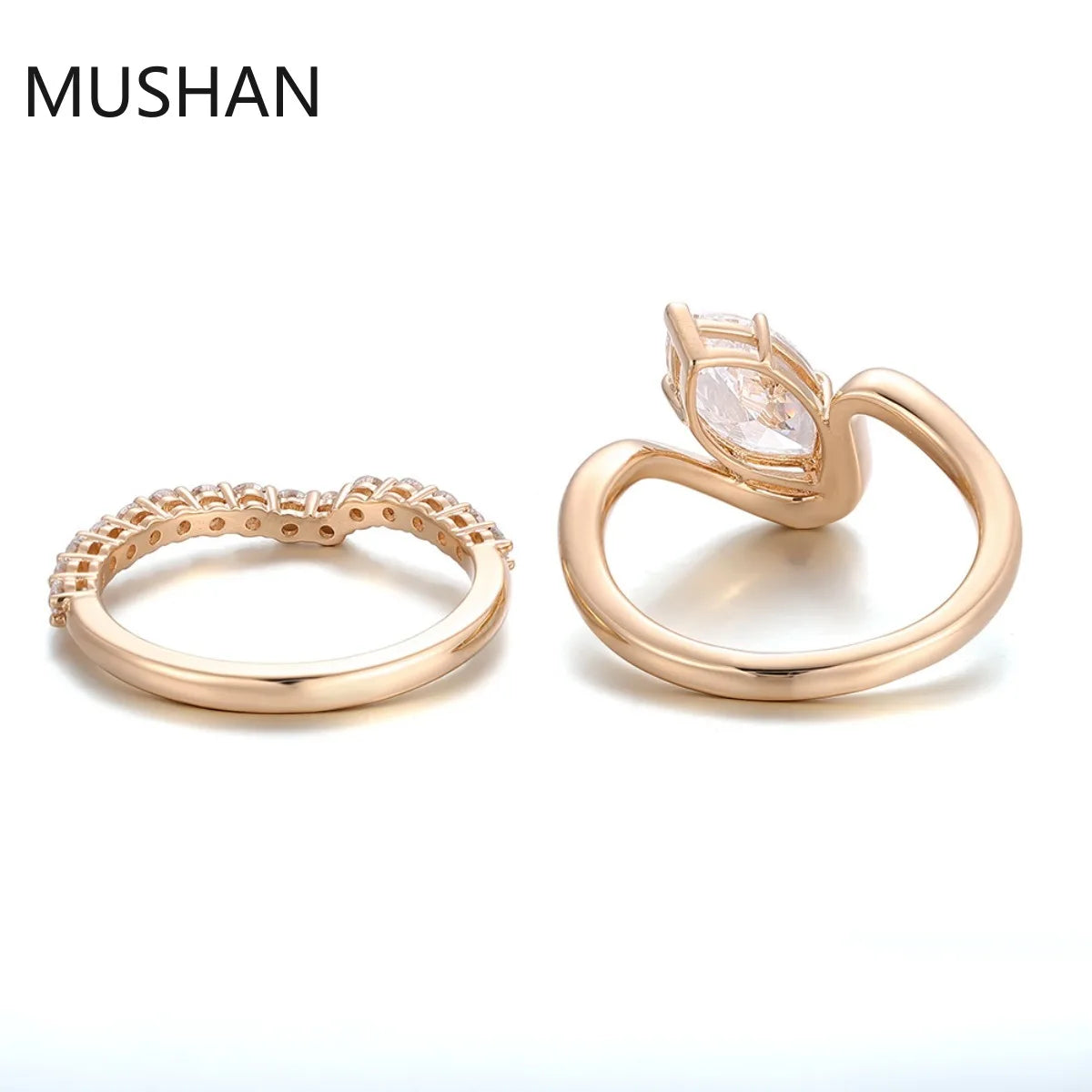 MUSHAN Luxury Custom 2ctw Diamond Ring Pt950 14K 18K Gold Jewelry IGI Certificated Lab Grown Diamond Wedding Ring Band for Women