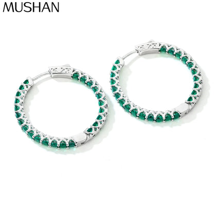 MuShan Jewelry 925 Sterling Silver Earring Fine 5A CZ Gemstones HCD Diamond Factory Shiny 925 Sterling Silver Studs Accessories