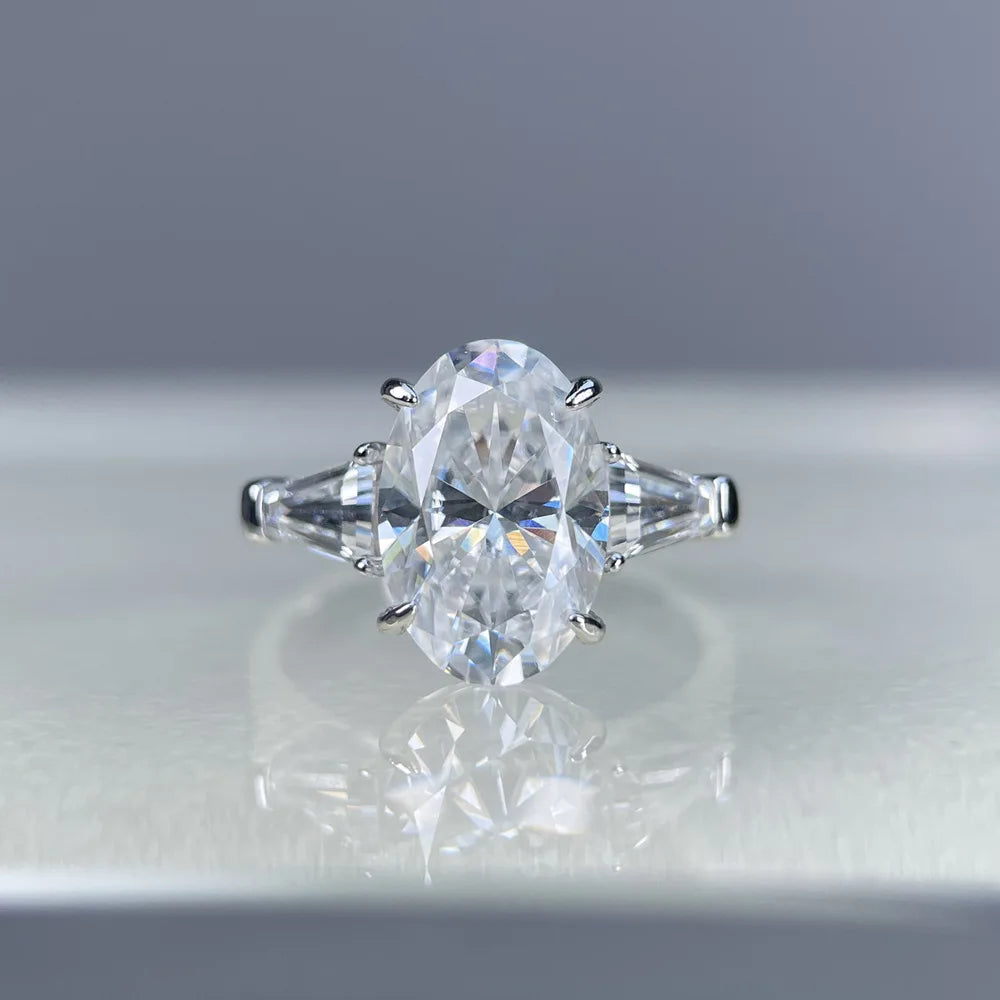 MUSHAN Luxury Jewelry 925 Sterling Silver Ring VVS Moissanite Present Ring Women 18K Gold Plated MST Patent Fine Rings