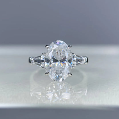 MUSHAN Luxury Jewelry 925 Sterling Silver Ring VVS Moissanite Present Ring Women 18K Gold Plated MST Patent Fine Rings