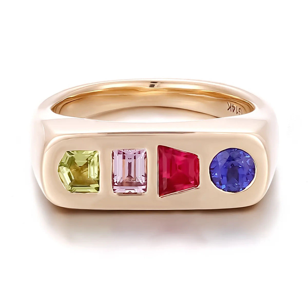 MUSHAN Bespoke Jewelry 14k 18k Gold Ring Band Lab Grown Ruby Sapphire for Women 18K Gold GRC Certificate Rings Fine Jewelry