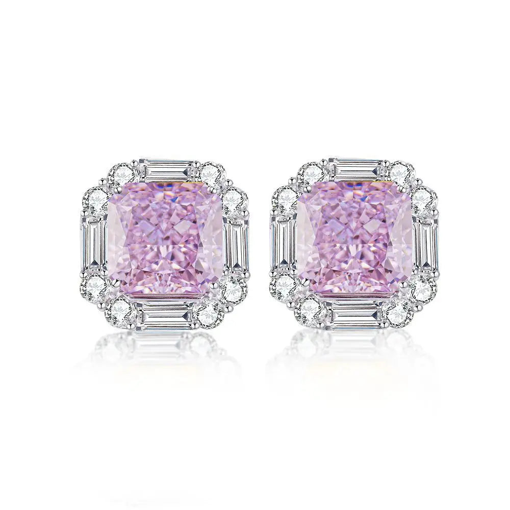MuShan Brand Jewelry 925 Sterling Silver Earrings Zircon 7A Grade Dangle Casual Ladies 18K Gold Plated Fine Jewelry Earring