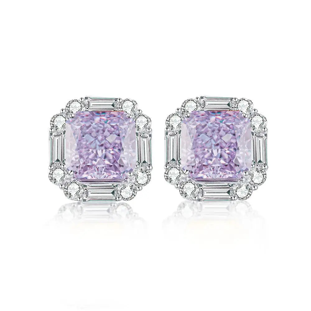 MuShan Brand Jewelry 925 Sterling Silver Earrings Zircon 7A Grade Dangle Casual Ladies 18K Gold Plated Fine Jewelry Earring