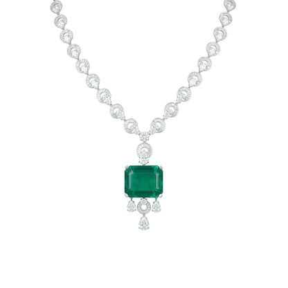 MuShan Jewelry 925 Sterling Silver Necklace Fine HCD Diamond High Carbon Diamond 925 Sterling Silver Necklace Accessories