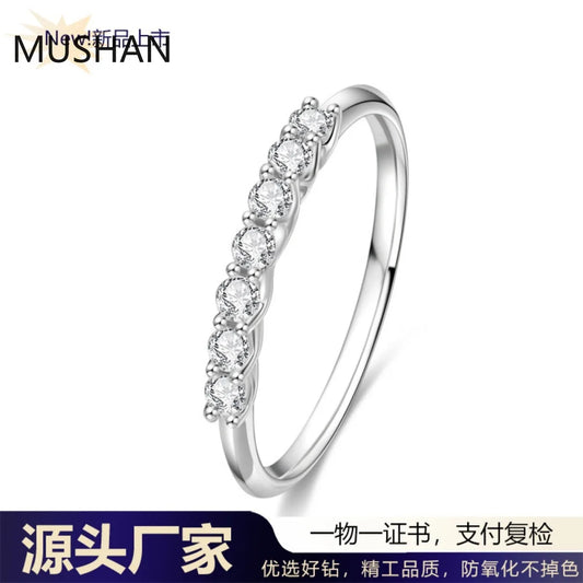 MUSHAN Luxury Custom 14K 18K Gold Rings Band Jewelry With Moissanite Diamond Lab Grown Gemstones Diamond Wedding Ring For Women