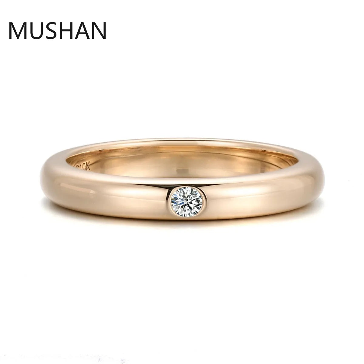 MUSHAN Luxury Custom 14K 18K Gold Rings Band Jewelry With Moissanite Diamond Lab Grown Gemstones Diamond Wedding Ring For Women