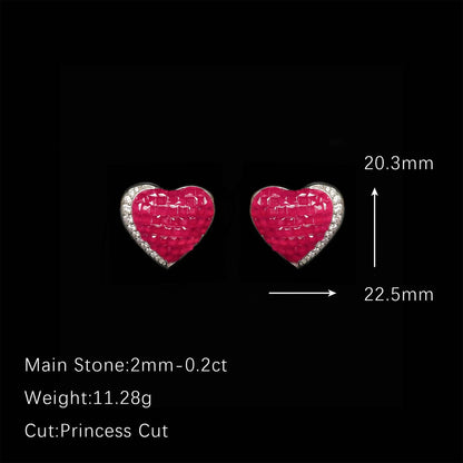 MuShan Jewelry 925 Sterling Silver Earring HCD Diamond Designer HCD Gemstones Handcrafted 925 Sterling Silver Studs Accessories