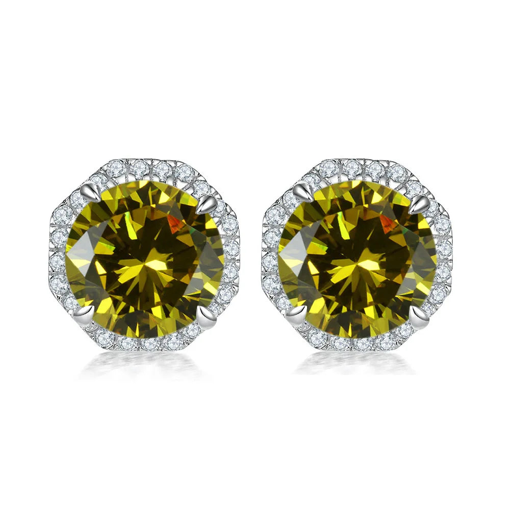 MuShan Jewelry 925 Sterling Silver Stud Earrings Dangle High Carbon Diamond Boho Premium Jewelry Women Earring Fine Jewelry