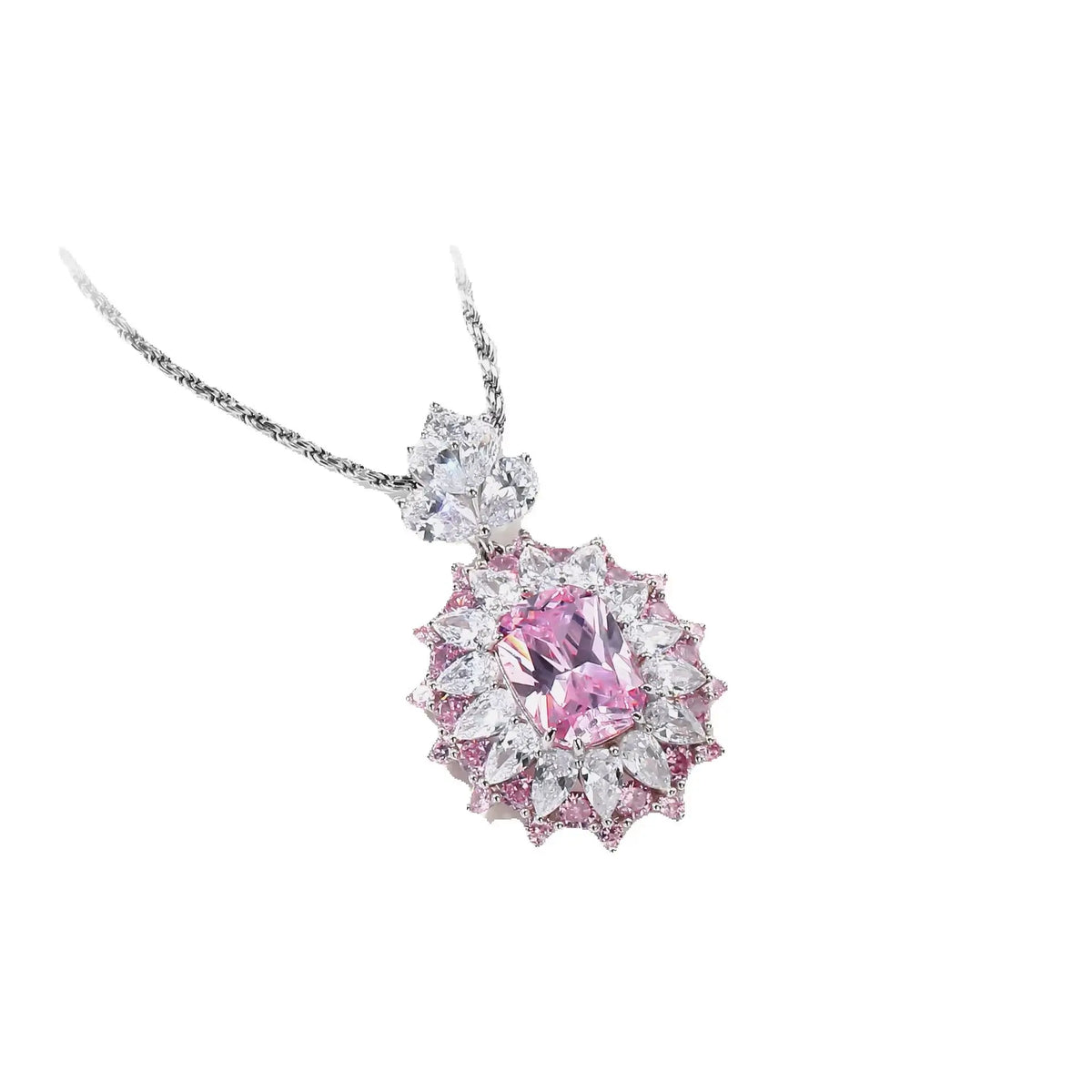 MuShan Jewelry 925 Sterling Silver Necklace 5A CZ Gemstones HCD Gemstones Designer 925 Sterling Silver Pendants Accessories