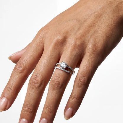 MUSHAN Custom Luxury Diamond Rings Jewelry IGI Certificated for Women 925 Sterling Silver Lab Grown Diamond Ring Band HPHT CVD